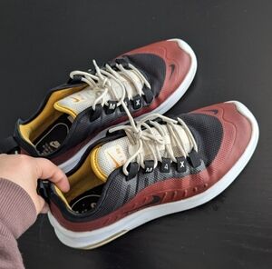 Nike Women's Sneakers - Burgundy, Black & Cream with Yellow Accent